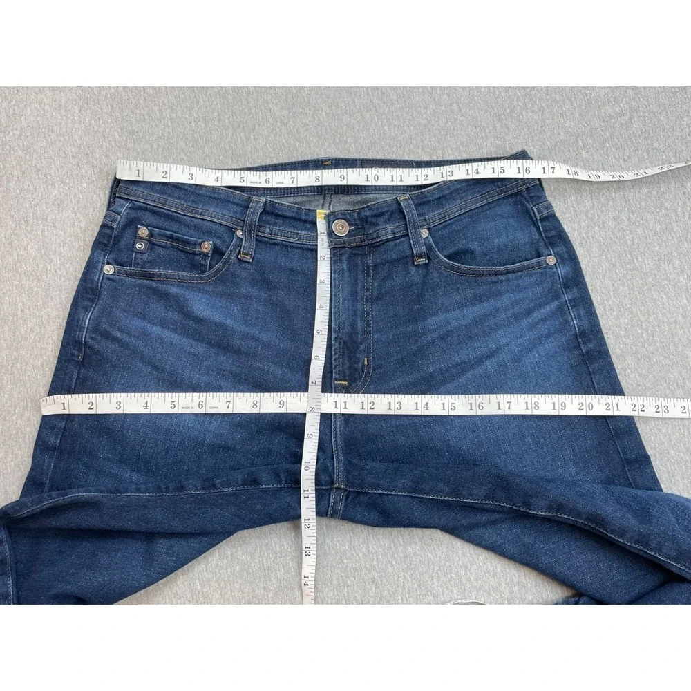 AG Adriano Goldshmied Jeans Mens 33 x 32 Blue Cotton Stretch Evert Slim Straight
